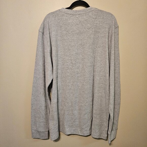 Blend Mens Long Sleeve T-Shirt 3XL Gray Henley Waffle Knit Pullover BHNoble Tee - Picture 2 of 12
